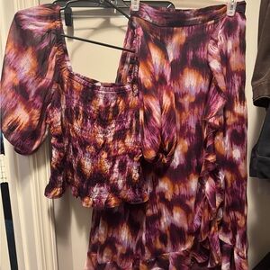 Old Navy Purple and Orange Tie-Dye set